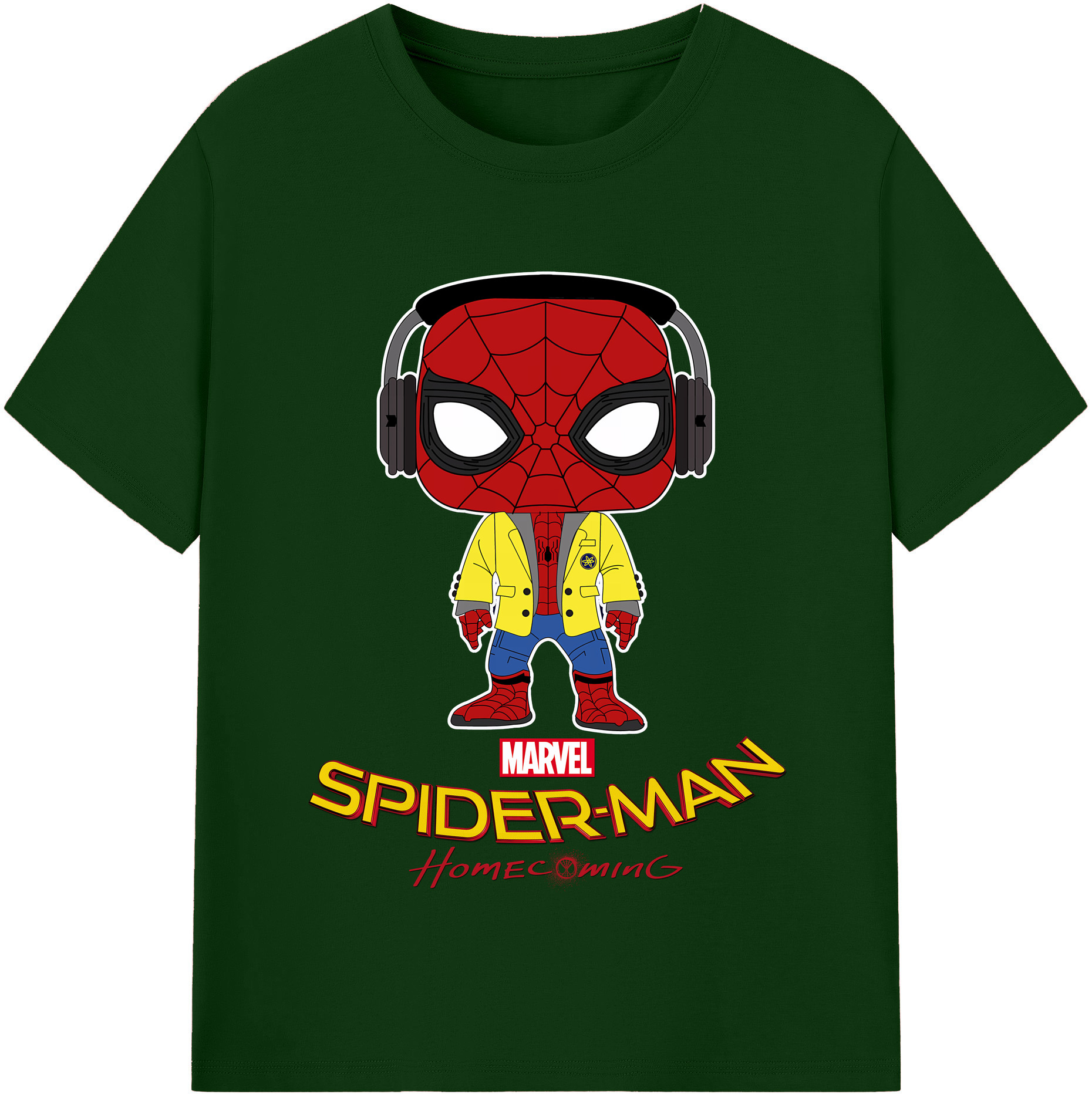 （画像用） Spider Man スパイダーマン 綿100％半袖Tシャツ（フロントプリント）